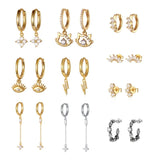 S925 Sterling Silver Earrings Set for Women Girls