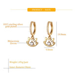 S925 Sterling Silver Earrings Set for Women Girls