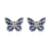 925 Silver Butterfly Zircon Stud Earrings for Women Stylish Jewelry Gift