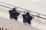 925 Sterling Silver Star Shape Stud Earrings for Women Girls