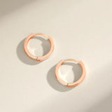 925 Silver Enamel Hoop Earrings Women Rose Plating