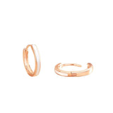 925 Silver Enamel Hoop Earrings Women Rose Plating