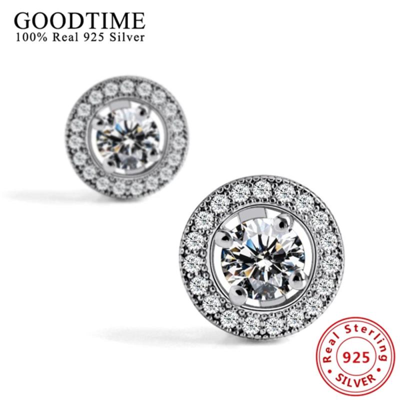 925 Silver Stud Earrings Brincos Women Jewelry AJE068