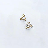 INZATT Geometric Triangle Hoop Earrings 925 Sterling Silver