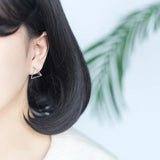 INZATT Geometric Triangle Hoop Earrings 925 Sterling Silver
