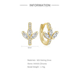 925 Silver Horse Eye CZ Earrings For Women
