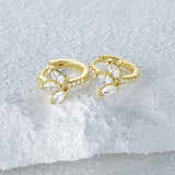 925 Silver Horse Eye CZ Earrings For Women
