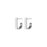 925 Silver Square Enamel Stud Earrings for Women Plated Jewelry