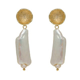 Baroque Keshi Pearl Earrings 14K Filled Hook
