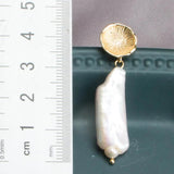 Baroque Keshi Pearl Earrings 14K Filled Hook
