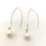 Freshwater Pearl Dangle Earrings 14K Filled Hand Classic Earrings