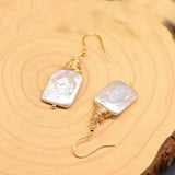Baroque Pearl Earrings 925 Silver Women's Jewelry