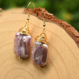 Baroque Pearl Earrings 925 Silver Women's Jewelry