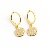 925 Silver Vintage Baroque Studded Oval Drop Earring