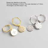 925 Silver Vintage Baroque Studded Oval Drop Earring