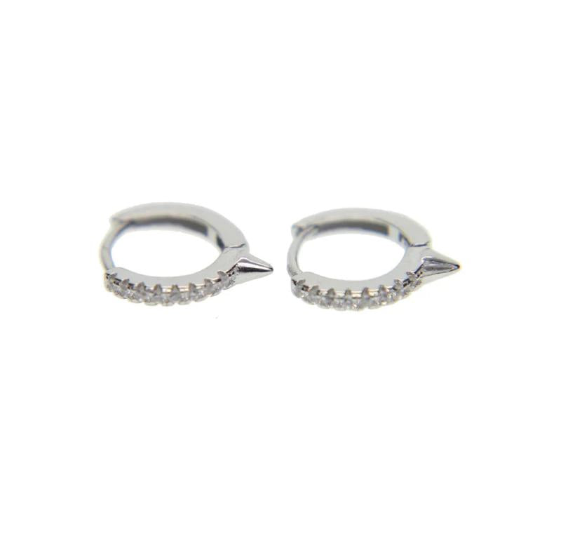 Real 925 Silver Circular Dot Stud Earrings With Plated For Women