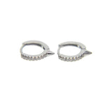 Real 925 Silver Circular Dot Stud Earrings With Plated For Women