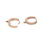 Real 925 Silver Circular Dot Stud Earrings With Plated For Women