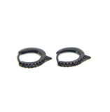 Real 925 Silver Circular Dot Stud Earrings With Plated For Women