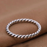 925 Sterling Silver European Twist Stackable Rings