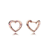 925 Silver Pan Earrings Crystal Love Earrings Wedding Gift Jewelry
