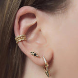 925 Sterling Silver Red CZ Earrings Minimal Delicate Dots Studs