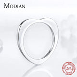 925 Sterling Silver Heart Ring Classic Ins Style Finger Rings Women Jewelry