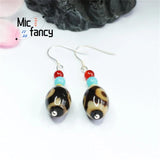 S925 Silver Three-eye Tianzhu Ear Hook Earring Fine Jewelry Gift