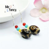 S925 Silver Three-eye Tianzhu Ear Hook Earring Fine Jewelry Gift