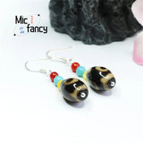 S925 Silver Three-eye Tianzhu Ear Hook Earring Fine Jewelry Gift