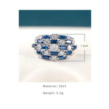925 Silver Rings Women 5a Zircon Engagement Fine Jewerly Size 6-10