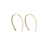 925 Silver U Shape Women Hoop Earrings Minimalist Style