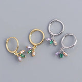 S925 Silver Zircon Hoop & Stud Earrings Set for Women