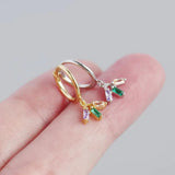 S925 Silver Zircon Hoop & Stud Earrings Set for Women
