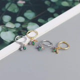 S925 Silver Zircon Hoop & Stud Earrings Set for Women