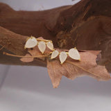 925 Silver Stone Earrings Water Drop Studs Women Jewelry