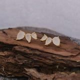 925 Silver Stone Earrings Water Drop Studs Women Jewelry