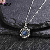 Sterling Silver Kyanite Pendant Necklace Vintage Moonstone Fine Jewelry