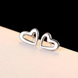 S925 Sterling Silver Ear Studs Love Happiness Silver Ear Girl Gift