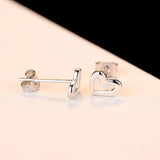 S925 Sterling Silver Ear Studs Love Happiness Silver Ear Girl Gift