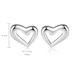 S925 Sterling Silver Ear Studs Love Happiness Silver Ear Girl Gift