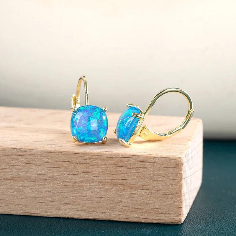 Opal Silver Earrings Delicate Fine Jewelry Ear Accessorie Female Gift