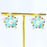 Star Earrings Piercings with Pearl Hoop Studs