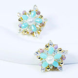 Star Earrings Piercings with Pearl Hoop Studs