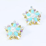 Star Earrings Piercings with Pearl Hoop Studs