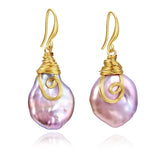 Baroque Pearl Earrings 925 Silver Freshwater Pearls
