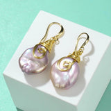 Baroque Pearl Earrings 925 Silver Freshwater Pearls