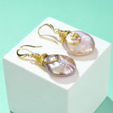 Baroque Pearl Earrings 925 Silver Freshwater Pearls