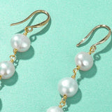 Long Tassel Pearl Drop Earrings for Women Gift