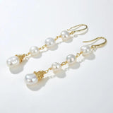 Long Tassel Pearl Drop Earrings for Women Gift